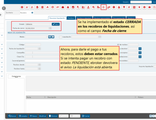 724. Liquidaciones a Cía (Recobros) – Estado CERRADA