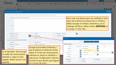 726 – Comunicaciones programadas (Alarmas) – Control de fecha de revisión de siniestros