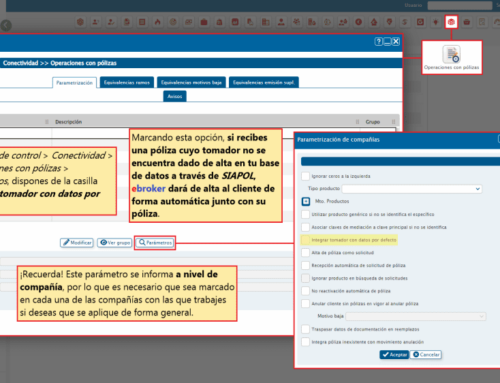 733. Operaciones con pólizas – Integrar tomador con datos por defecto