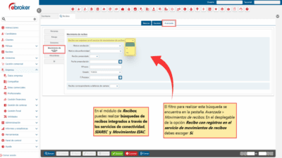 734 – Recibos – Búsqueda de recibos SIAREC y EIAC
