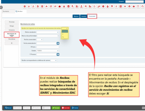 734. Búsqueda de recibos SIAREC/EIAC