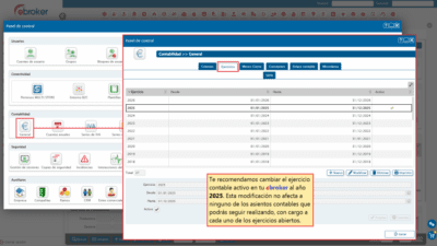 748 – Cambio de ejercicio contable 2025